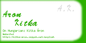 aron kitka business card